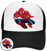 Czapki i chusty sportowe męskie - CZAPKA Z DASZKIEM SPIDERMAN DLA DZIECI NA LATO CZARNA BEJSBOLÓWKA - miniaturka - grafika 1