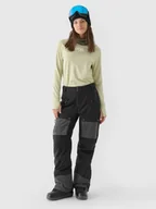 Spodnie narciarskie - 4F Spodnie snowboardowe membrana 10000 damskie - czarne S - miniaturka - grafika 1