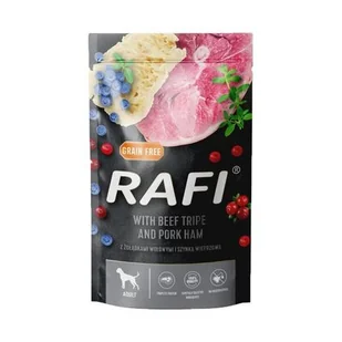Rafi Pies Żołądki wołowe i szynka wieprzowa saszetka 500g - Mokra karma dla psów - miniaturka - grafika 1