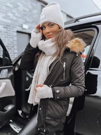 Kurtki damskie - Parka damska STELLA czarna Dstreet TY3180-XL - miniaturka - grafika 1