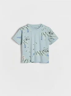 Reserved - T-shirt z nadrukiem - jasnoniebieski - Bluzki dla niemowląt - miniaturka - grafika 1