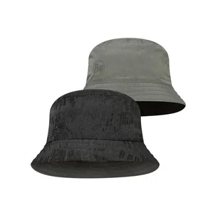 Kapelusz dwustronny Buff Travel Bucket Hat Gline Black- Grey - Czapki i chusty sportowe męskie - miniaturka - grafika 1