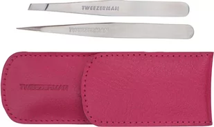 Tweezerman Petite Tweeze Set With Pink Case - Pozostałe akcesoria do makijażu - miniaturka - grafika 2