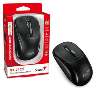 Mysz bezprzewodowa, Genius NX-7123, czarna, optyczna, 1200DPI - Myszki - miniaturka - grafika 1