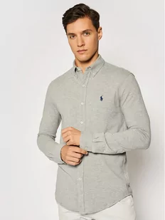 Ralph Lauren Polo Koszula 710654408 Szary Regular Fit - Koszule męskie - miniaturka - grafika 1