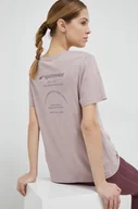 Koszulki sportowe damskie - 4F t-shirt bawełniany kolor różowy - miniaturka - grafika 1