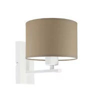Lampy ścienne - Kinkiet LYSNE Elvora, 60 W, E27, beżowy/biały, 20x22 cm - miniaturka - grafika 1