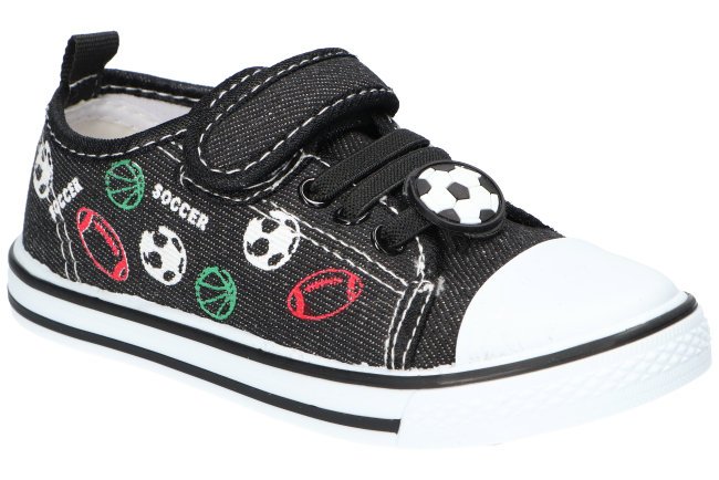 AMERICAN TEN164 KAPCIE TRAMPKI BUTY DZIECIĘCE RZEP WKŁADKA SKÓRZANA BLACK 27