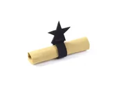 Dekoracja stołu - Serwetnik ze wzorem świątecznym - Gwiazda - 21 cm - 1 szt. - miniaturka - grafika 1