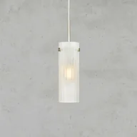 Lampy sufitowe - Markslöjd Żyrandol Tibia, wtyczka, biały/niklowy, Ø 7 cm Tibia, biały / opal, salon / jadalnia, szkło - miniaturka - grafika 1