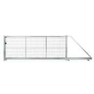 Ogrodzenia - Naterial Brama przesuwna Modus 4x1.5 m prawa srebrna - miniaturka - grafika 1