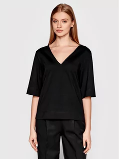 Koszulki i topy damskie - Sisley T-Shirt 3I1XL4161 Czarny Relaxed Fit M, S, XS - grafika 1