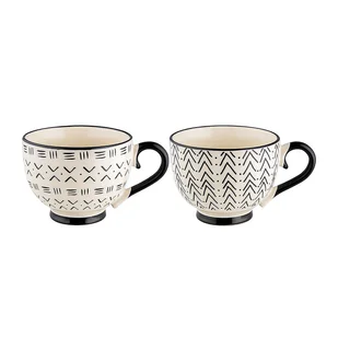 Komplet 6 kubków porcelanowych Berlotti, 530 ml, czarne - Kubki - miniaturka - grafika 2