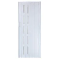 Drzwi wewnętrzne - Drzwi harmonijkowe st5 80 x 201 cm biały - miniaturka - grafika 1
