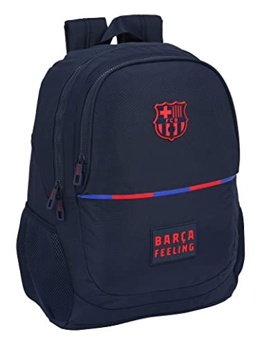 Safta F.C. BARCELONA korporacyjny plecak szkolny dla dzieci, idealny dla dzieci w różnym wieku, wygodny i wszechstronny, jakość i wytrzymałość, 32x16x44 cm, granatowy, Granatowy, Estándar, Casual