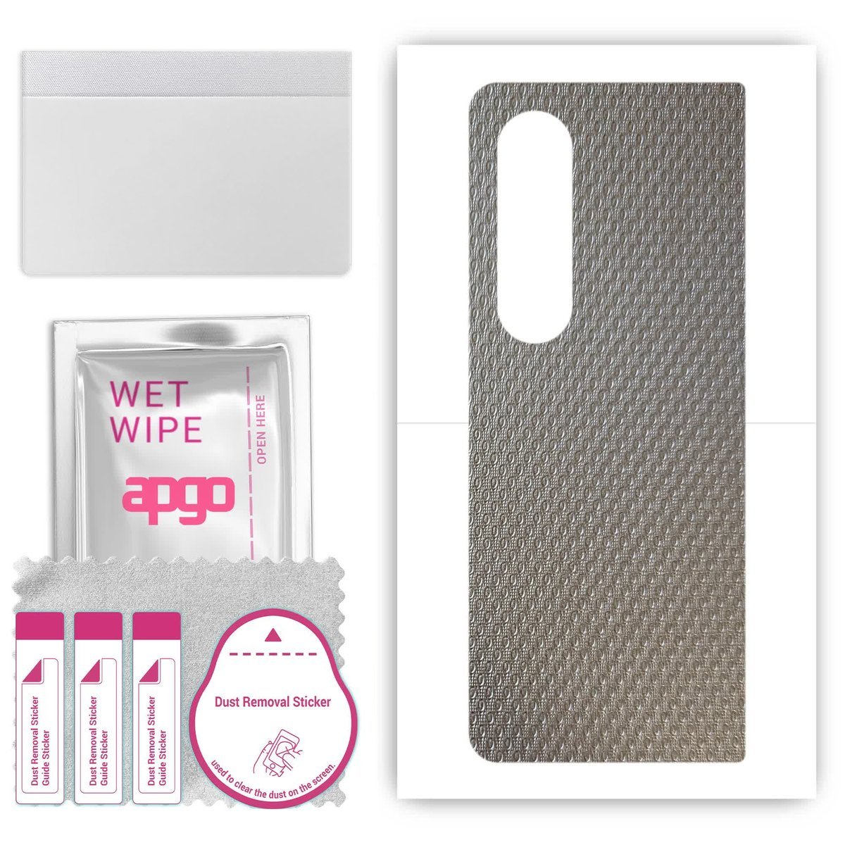 Folia naklejka skórka strukturalna na TYŁ do Samsung Galaxy Z Fold4 - Aluminium krople - apgo SKINS