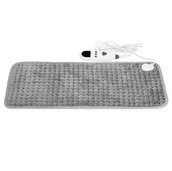 Masażery - Mata podgrzewana, relaksacyjna 60x30 cm elektryczna poduszka z pilotem i funkcją timera, szara - miniaturka - grafika 1