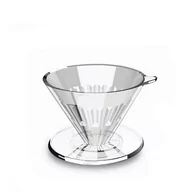 Zaparzacze i kawiarki - Plastikowy dripper Timemore Crystal Eye 01 Transparent Black - miniaturka - grafika 1