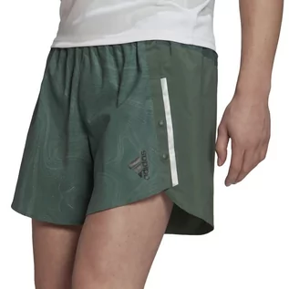 Spodnie sportowe męskie - Spodenki adidas Designed For Running For The Oceans Shorts HF8753 - zielone - grafika 1