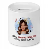 Skarbonki - Skarbonka dla Wiktorii na Urodziny Idealny Prezent z Nadrukiem ze Zdjęciem + Opakowanie na prezent (wzór 02) - miniaturka - grafika 1