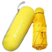 Parasole - Mała parasolka w mini kapsułce – Żółta Składana UV50+ prezentowa - miniaturka - grafika 1
