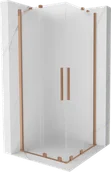 Kabiny prysznicowe - Mexen Velar Duo kabina prysznicowa rozsuwana 80x80 cm, szron, miedź szczotkowana - 871-080-080-32-65 - miniaturka - grafika 1