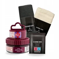 Środki do obuwia i ubrań - Bordowa Pasta do Butów Chusteczka i Szmatki do Skóry Palc Zestaw 4w1 - miniaturka - grafika 1