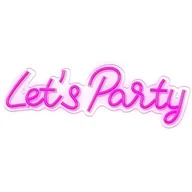 Pozostałe oświetlenie - Neon FOREVER TF1 Plexi LED Let's Party USB 5V 1A Ściemniacz FPNE20 - miniaturka - grafika 1