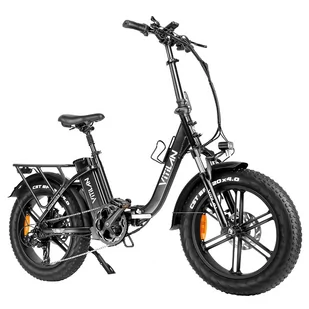 Składany rower elektryczny Vitilan U7 2.0, grube opony 20*4,0 cali, silnik 750W, wyjmowana bateria litowa LG 48V 20Ah - czarny - Rowery elektryczne - miniaturka - grafika 2