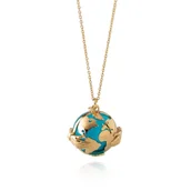 Naszyjniki - Naszyjnik kula ziemska, srebro 925 - miniaturka - grafika 1