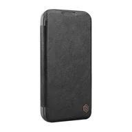 Etui i futerały do telefonów - Etui Nillkin Qin Prop Leather iPhone 16 (czarny) - miniaturka - grafika 1