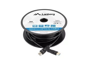 Lanberg KABEL HDMI M/M V2.1 30M 8K OPTYCZNY AOC CA-HDMI-30FB-0300-BK - Kable - miniaturka - grafika 1