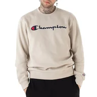 Bluzy sportowe męskie - Bluza Champion Crewneck 219204-ES057 - beżowa - miniaturka - grafika 1
