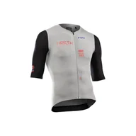 Koszulki rowerowe - Koszulka rowerowa NORTHWAVE Extreme Evo Jersey UPF50 Slim jasny szary - miniaturka - grafika 1