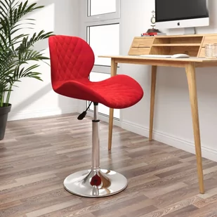 vidaXL Obrotowe krzesło stołowe winna czerwień obite aksamitem 334884 - Krzesła - miniaturka - grafika 1