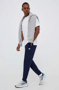 adidas Performance spodnie treningowe Club Teamwear kolor granatowy gładkie - Spodnie męskie - miniaturka - grafika 1