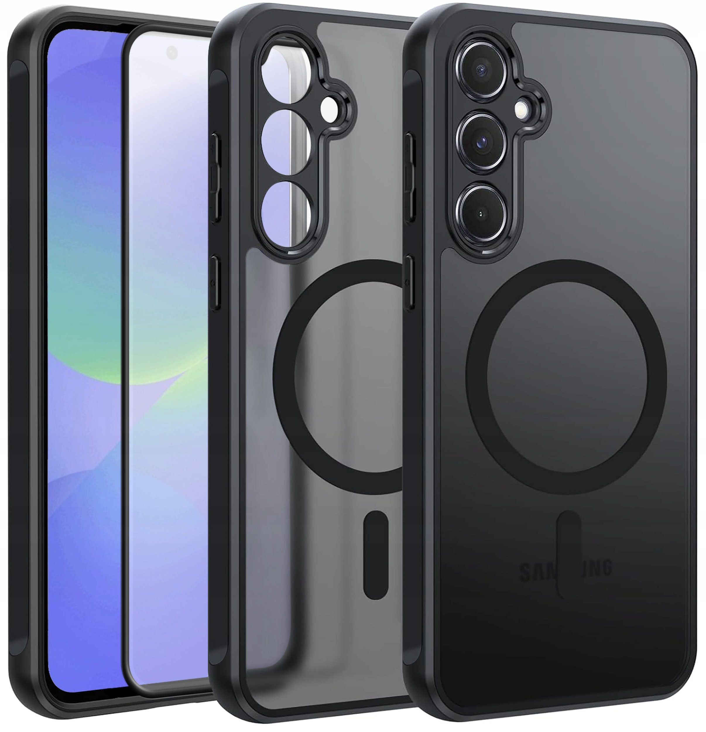 Etui do Samsung A36 5G do MagSafe MATT CASE WZMACNIANE Szkło 5D