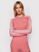 Bluzki damskie - Adidas Bluzka Fakten GN4380 Różowy Slim Fit - miniaturka - grafika 1