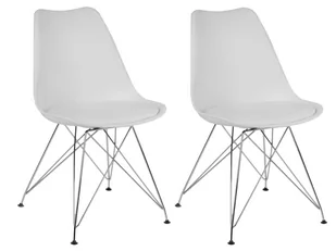 Sofotel Nowoczesne krzesło skandynawskie Sofotel Kapra - białe 2 szt. 270101-2 - Krzesła - miniaturka - grafika 1