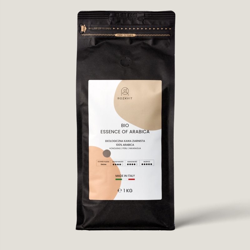 Bio Essence Of Arabica Kawa Ziarnista 1KG Organiczna Przyjemność