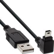 Kable USB - InLine Kabel USB miniUSB kątowy 1.5m Czarny 34215 - miniaturka - grafika 1