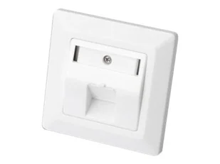 DIGITUS Digitus płyta czołowa: wzór moro R Keystone Jacks 1 X złącze RJ45 ochrona przed kurzem 80 X 80 + płytka centralna czysta biel seperater Wymiary DN-93811 - Switche - miniaturka - grafika 2