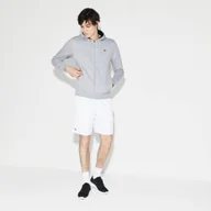 Bluzy męskie - Lacoste Męska Sportowa Bluza Polarowa Z Kapturem Na Zamek Błyskawiczny Do Gry W Tenisa - miniaturka - grafika 1