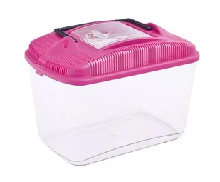 PET INN Transporter plastikowy Amber Midi - Fuksja - Akcesoria dla gryzoni - miniaturka - grafika 1