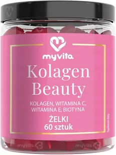 Myvita Żelki Naturalne Kolagen Beauty 60 szt. (5903021592842) - Suplementy naturalne - miniaturka - grafika 1