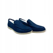 Mokasyny męskie - Mokasyny męskie zamszowe Old Money 42 - miniaturka - grafika 1