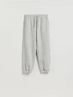 Spodnie damskie - Reserved - Spodnie dresowe ze ściągaczem - jasnoszary - miniaturka - grafika 1