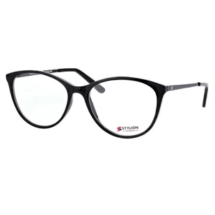 Damskie Okulary zerówki korekcyjne oprawki kocie oczy STAC-27G czarne - Okulary korekcyjne, oprawki, szkła - miniaturka - grafika 1