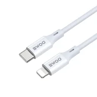 Kable USB - BWOO kabel USB-C - Lightning 2m 27W ABS + TPE biały - miniaturka - grafika 1
