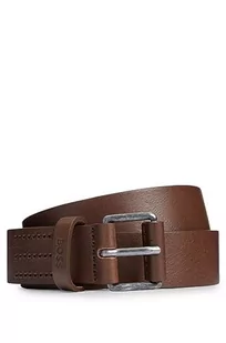 BOSS Scott-St Sz30 męski pasek ze skóry z wytłoczonym logo na szlufce, Dark Brown202, 90 - Paski - miniaturka - grafika 1